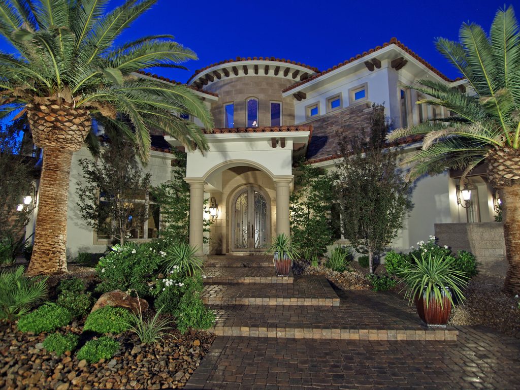 luxury custom home las vegas exterior