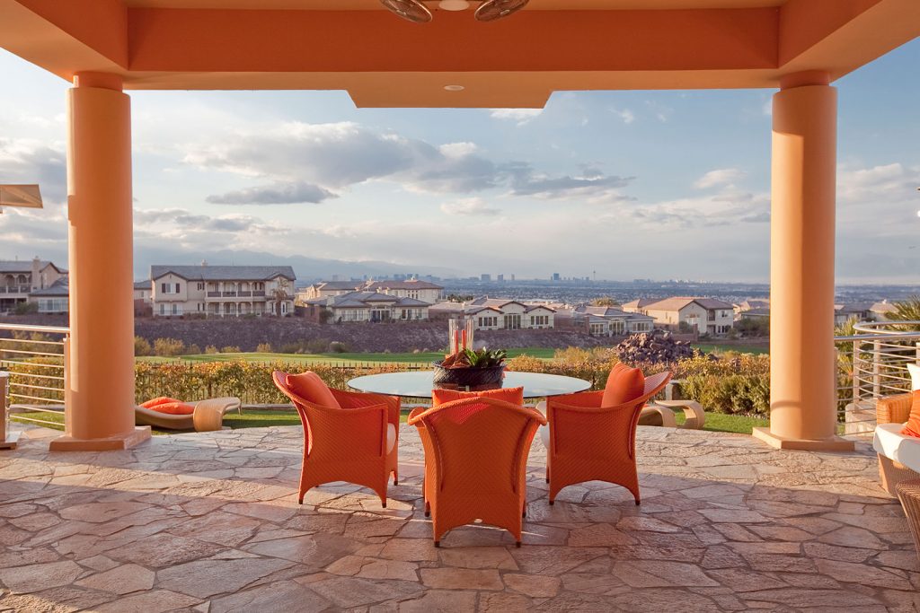 luxury custom home las vegas exterior backyard
