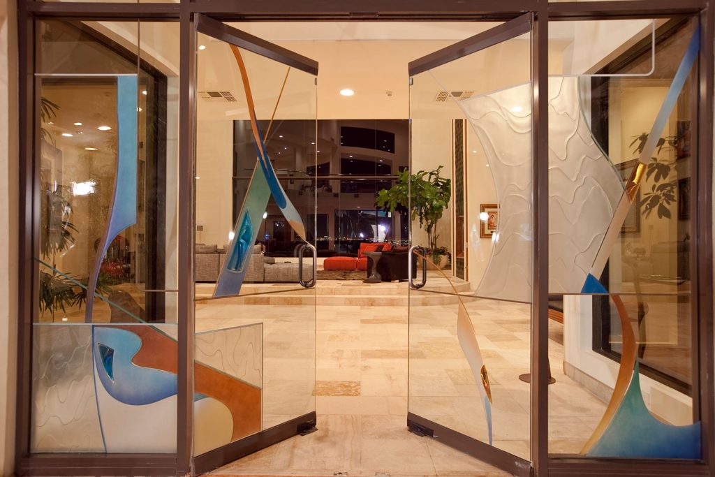 luxury custom home las vegas exterior entrance