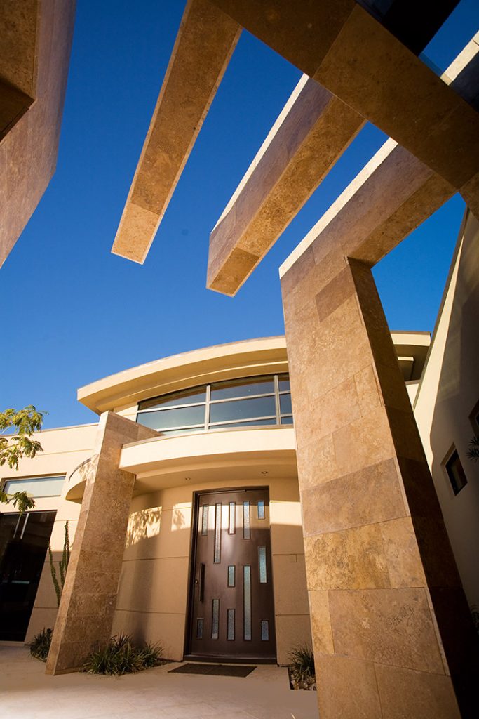 luxury custom home las vegas exterior entryway