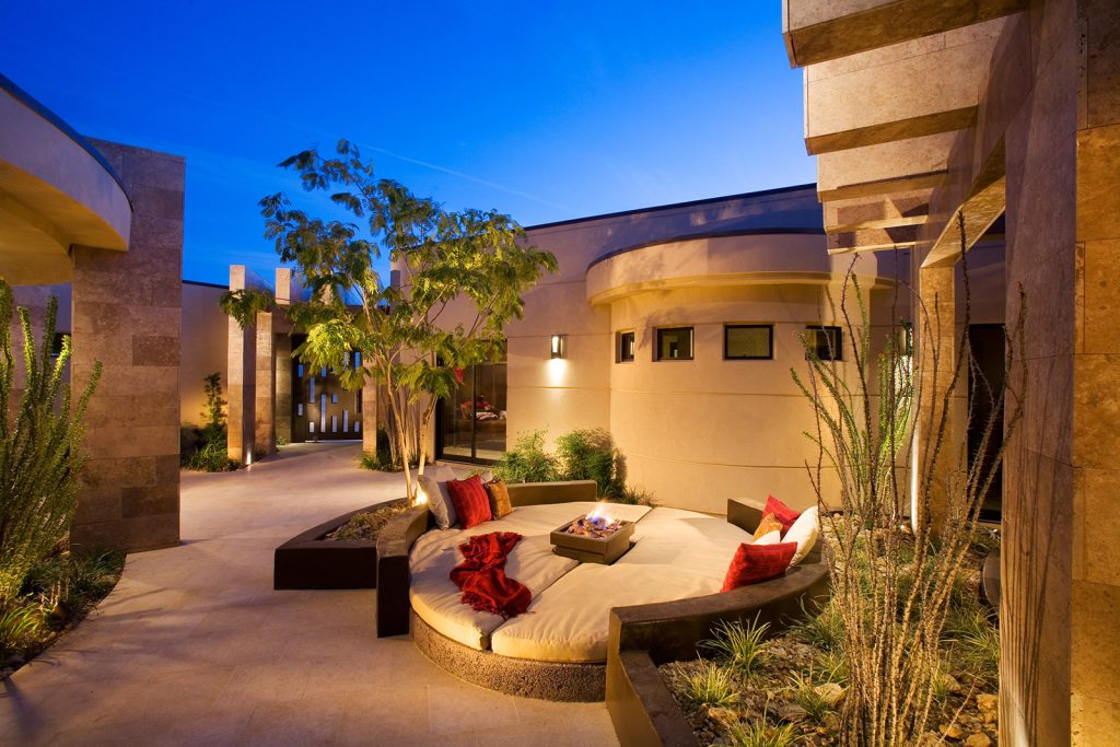 luxury custom home las vegas exterior entryway