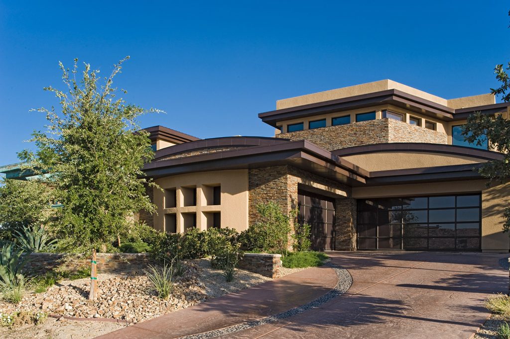 luxury custom home las vegas exterior entryway