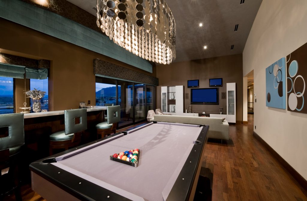 luxury custom home las vegas interior game room