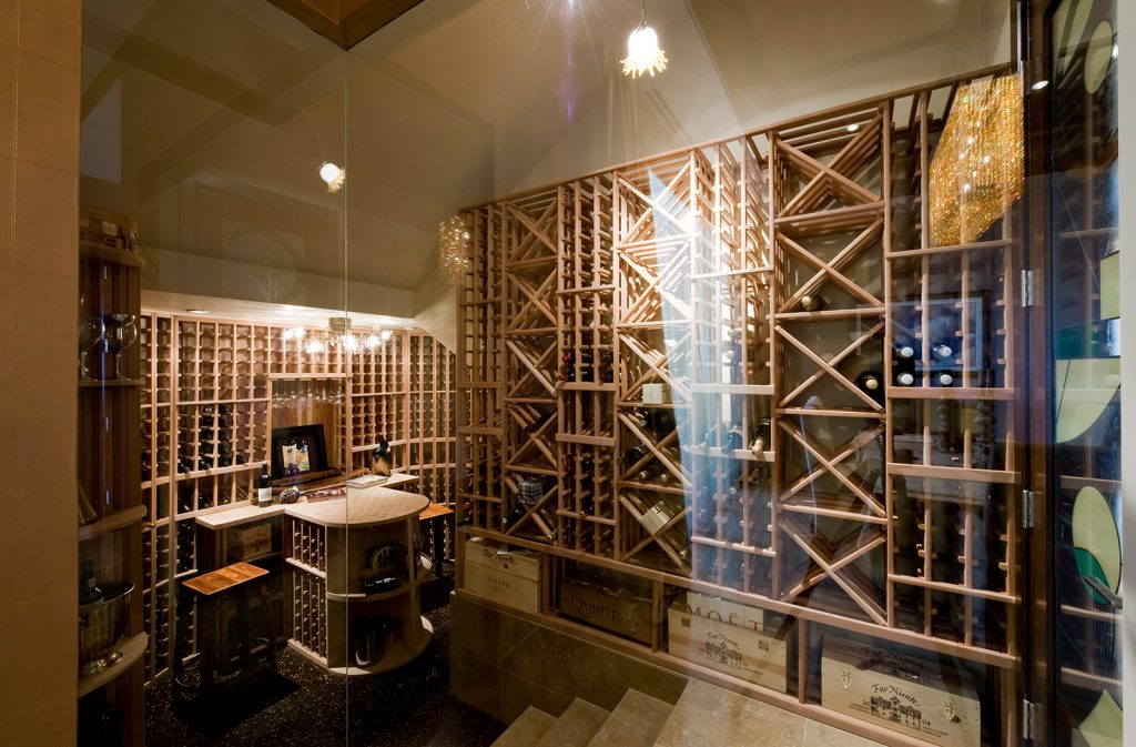 luxury custom home las vegas interior wine cellar