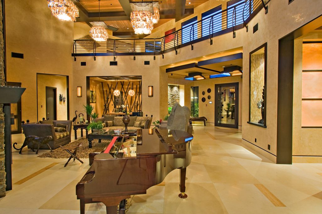 luxury custom home las vegas interior living room