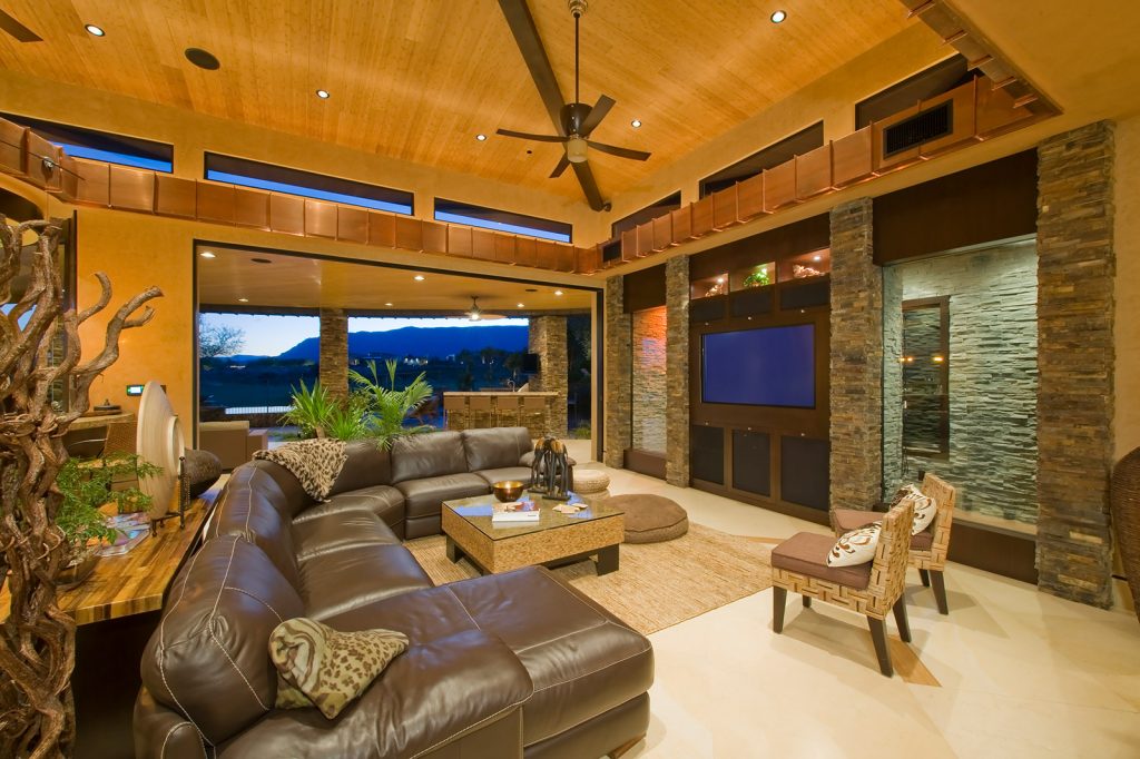 luxury custom home las vegas interior living room