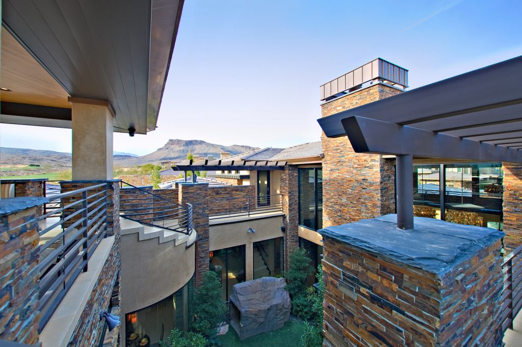 luxury custom home las vegas exterior view