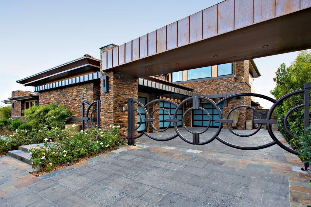 luxury custom home las vegas exterior entryway
