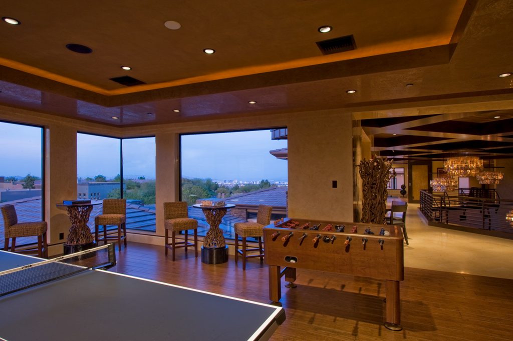 luxury custom home las vegas interior game room