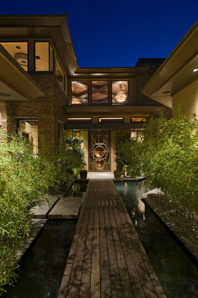luxury custom home las vegas exterior entryway