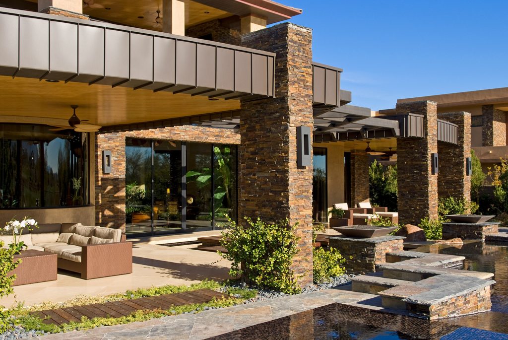 luxury custom home las vegas exterior view
