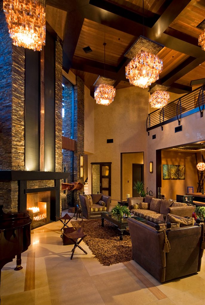 luxury custom home las vegas interior living room