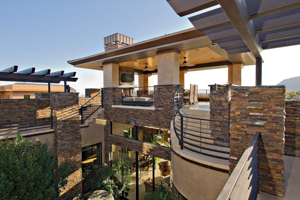 luxury custom home las vegas exterior view