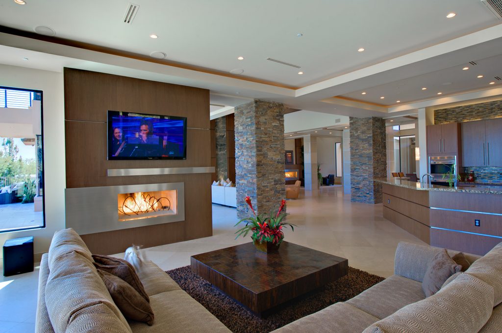 luxury custom home las vegas interior living room