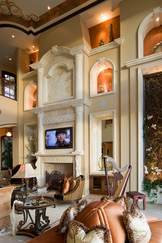 luxury custom home las vegas interior great room