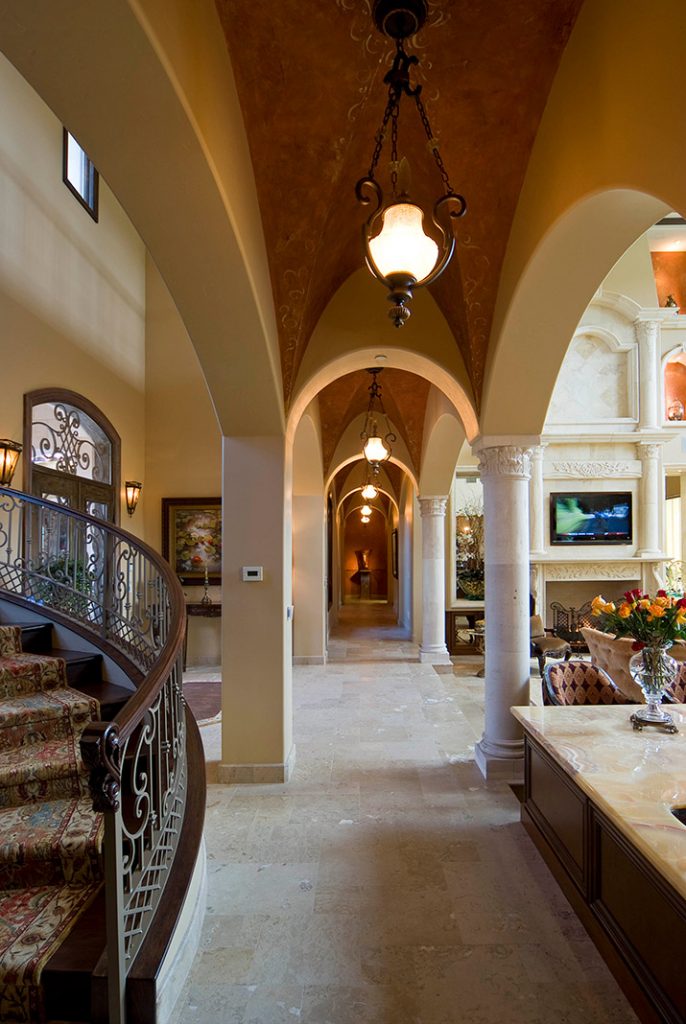 luxury custom home las vegas interior hallway