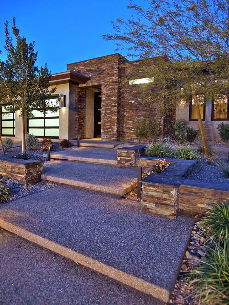 luxury custom home las vegas exterior entryway