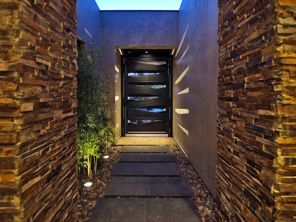 luxury custom home las vegas exterior entryway