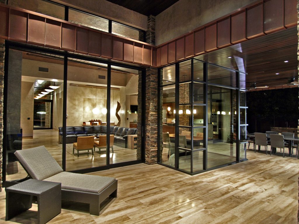 luxury custom home las vegas exterior backyard