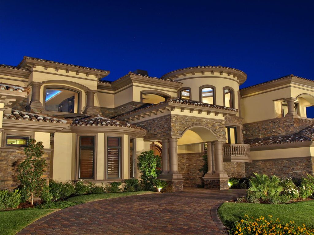 luxury custom home las vegas interior exterior driveway