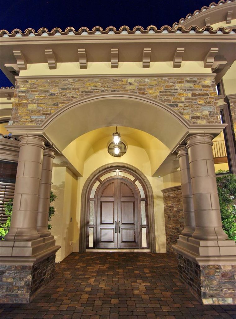 luxury custom home las vegas exterior entrance