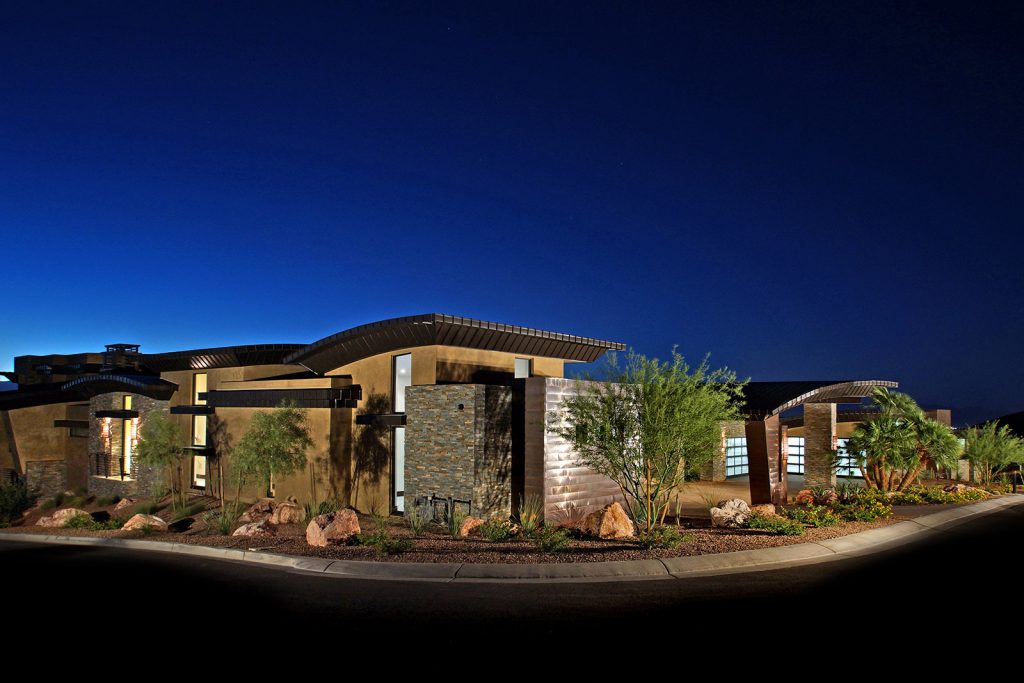 luxury custom home las vegas exterior entrance