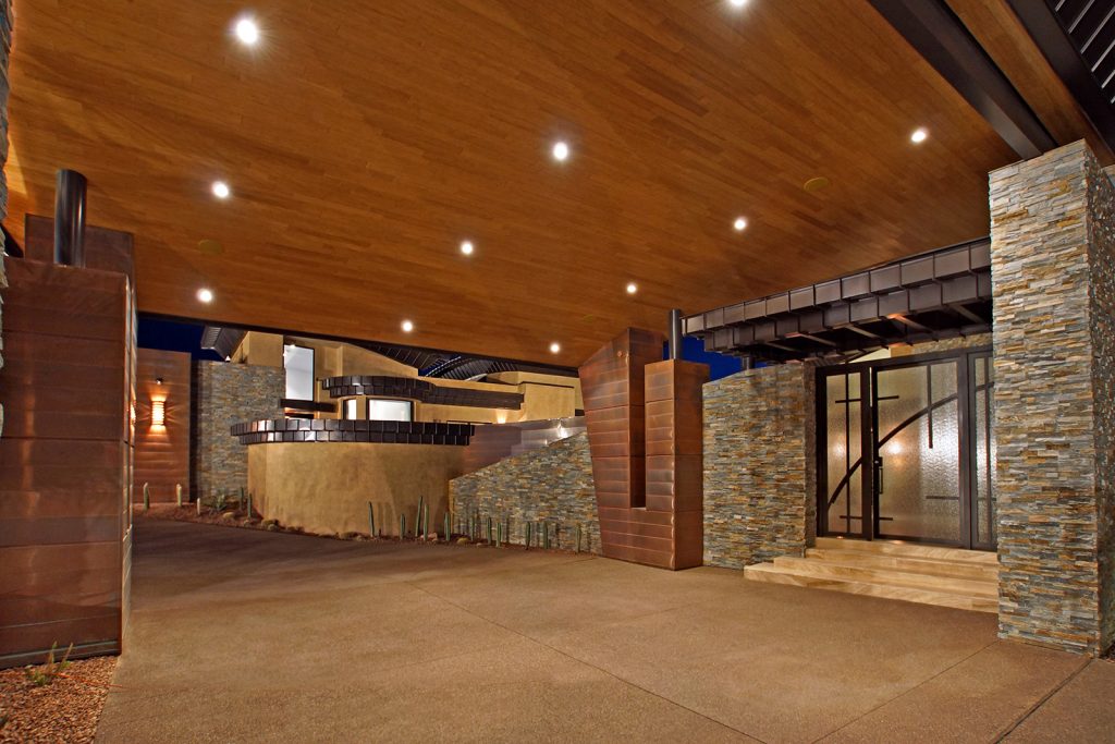 luxury custom home las vegas exterior entrance