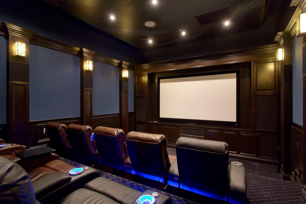luxury custom home las vegas interior theater