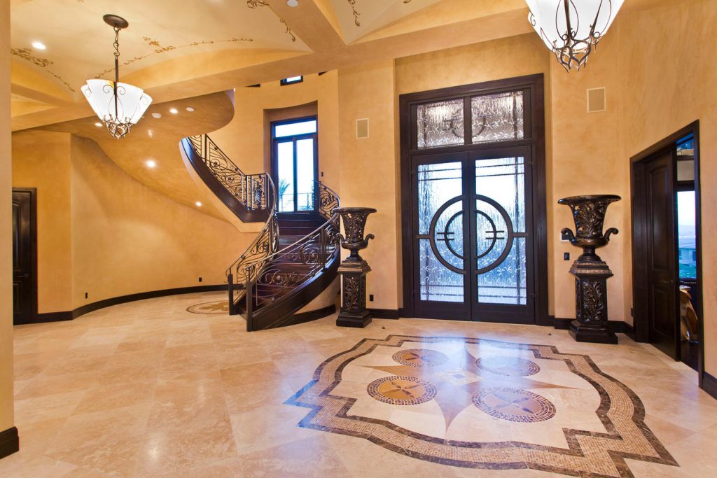 luxury custom home las vegas interior entryway