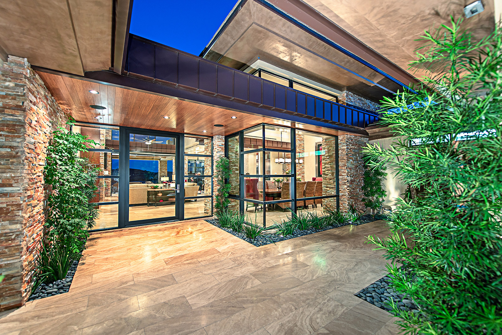 luxury custom home las vegas exterior entryway