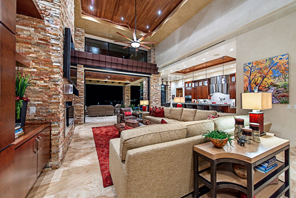 luxury custom home las vegas interior living room