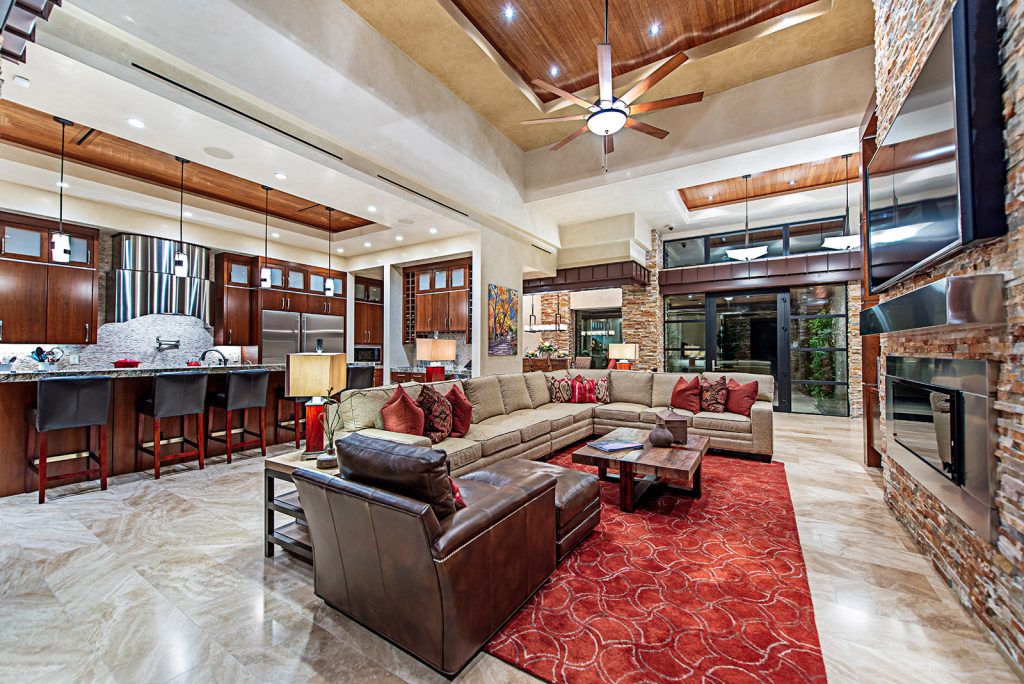 luxury custom home las vegas interior living room