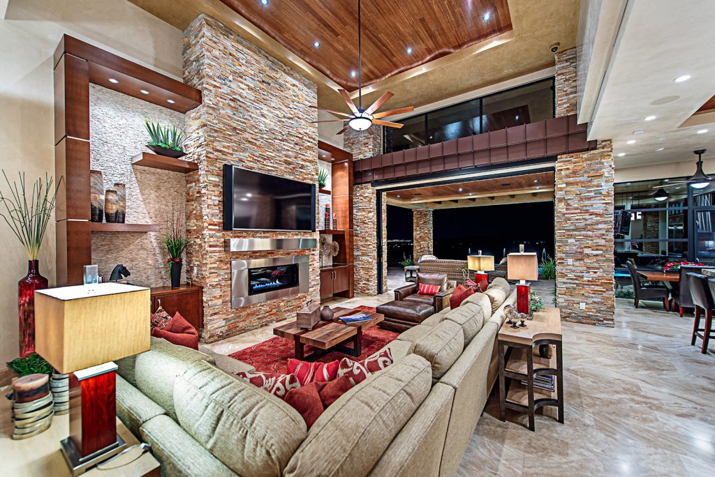 luxury custom home las vegas interior living room