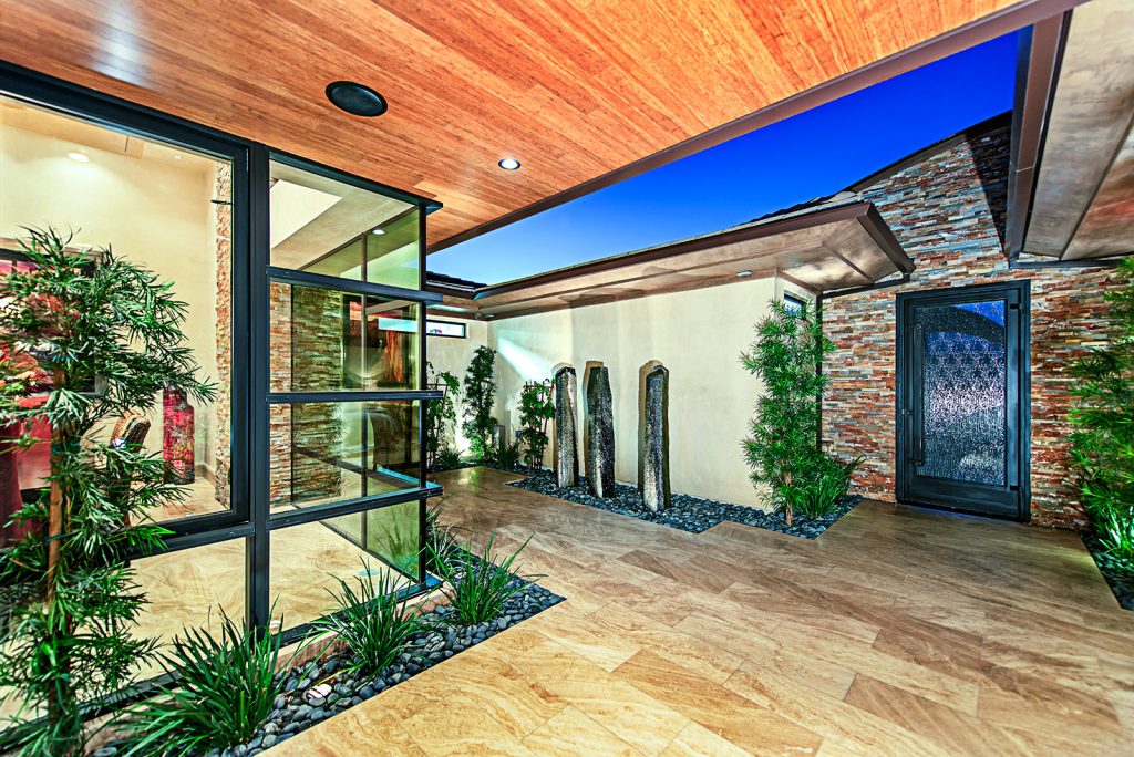 luxury custom home las vegas exterior entryway
