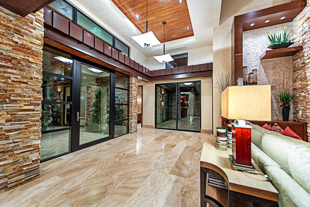 luxury custom home las vegas interior hallway
