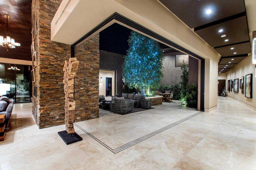 luxury custom home las vegas interior hallway