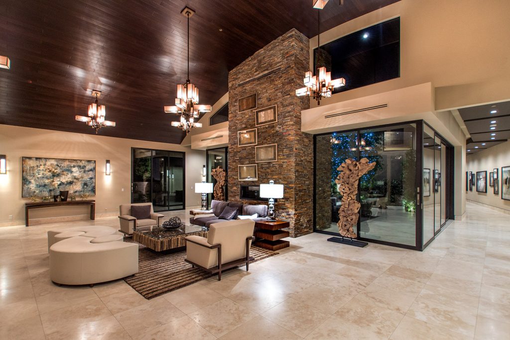 luxury custom home las vegas interior living room