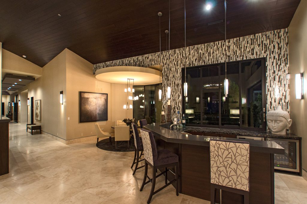 luxury custom home las vegas interior bar
