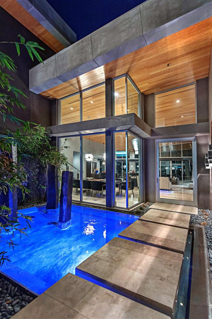 luxury custom home las vegas exterior entryway