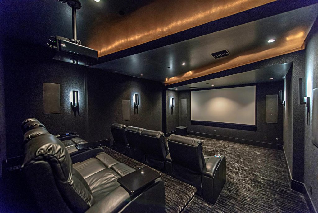 luxury custom home las vegas interior theater