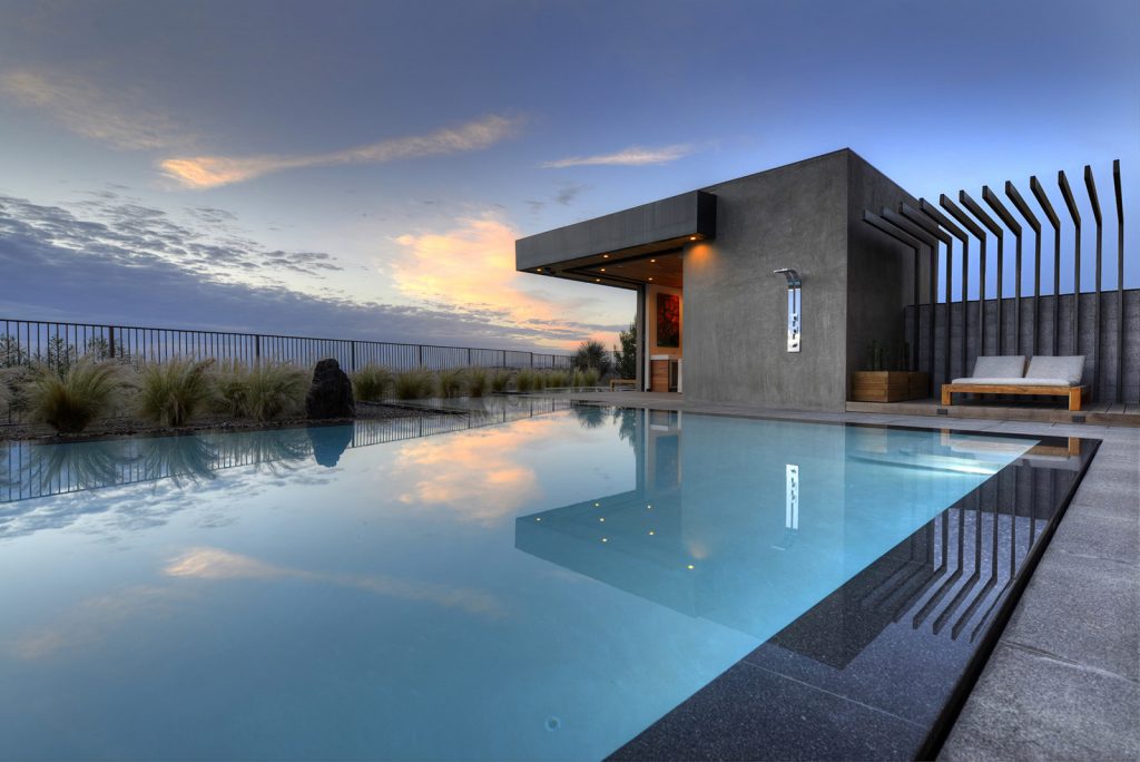 luxury custom home las vegas exterior backyard pool
