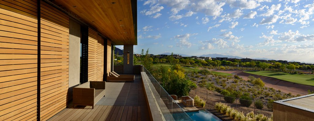 luxury custom home las vegas exterior balcony