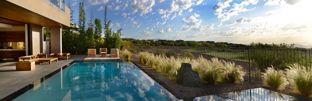 luxury custom home las vegas exterior backyard pool