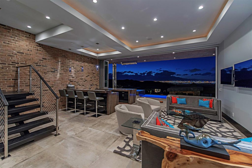luxury custom home las vegas interior living room