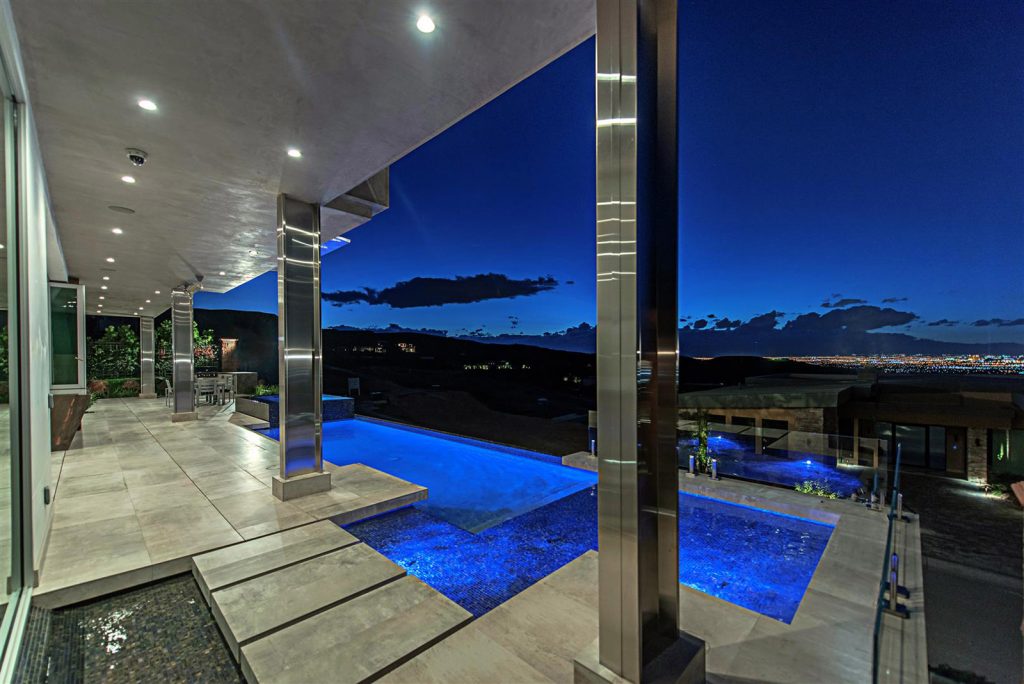 luxury custom home las vegas exterior pool