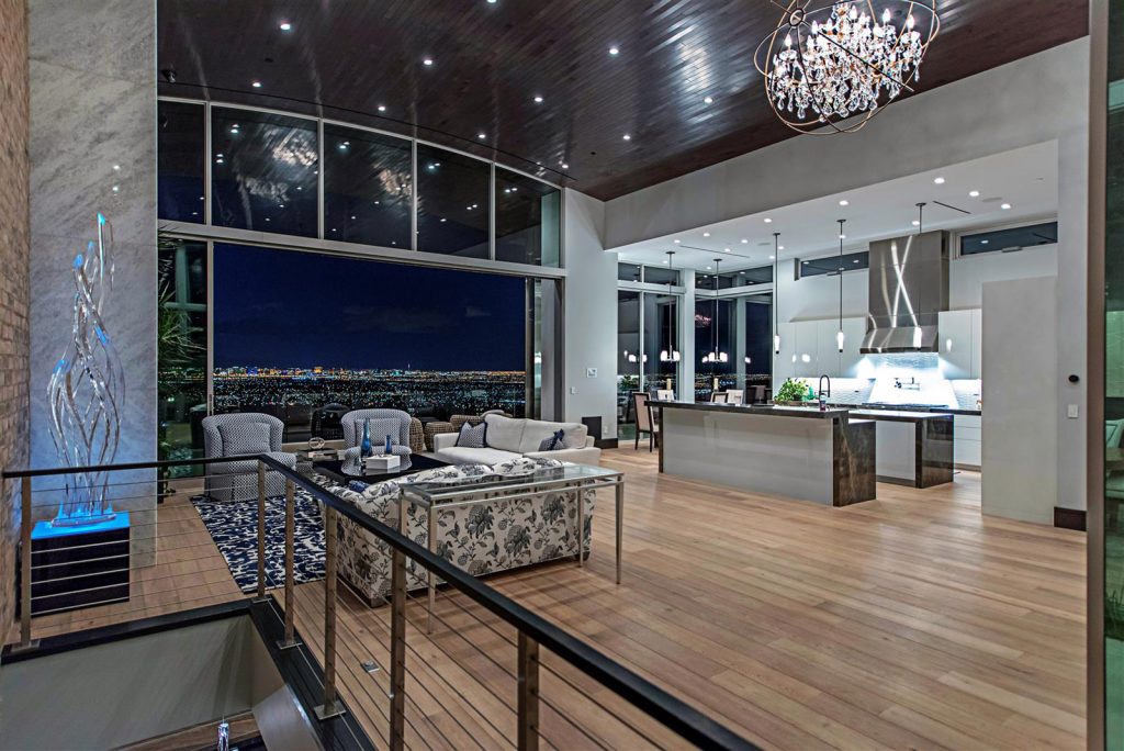 luxury custom home las vegas interior living room