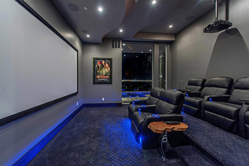 luxury custom home las vegas interior theater