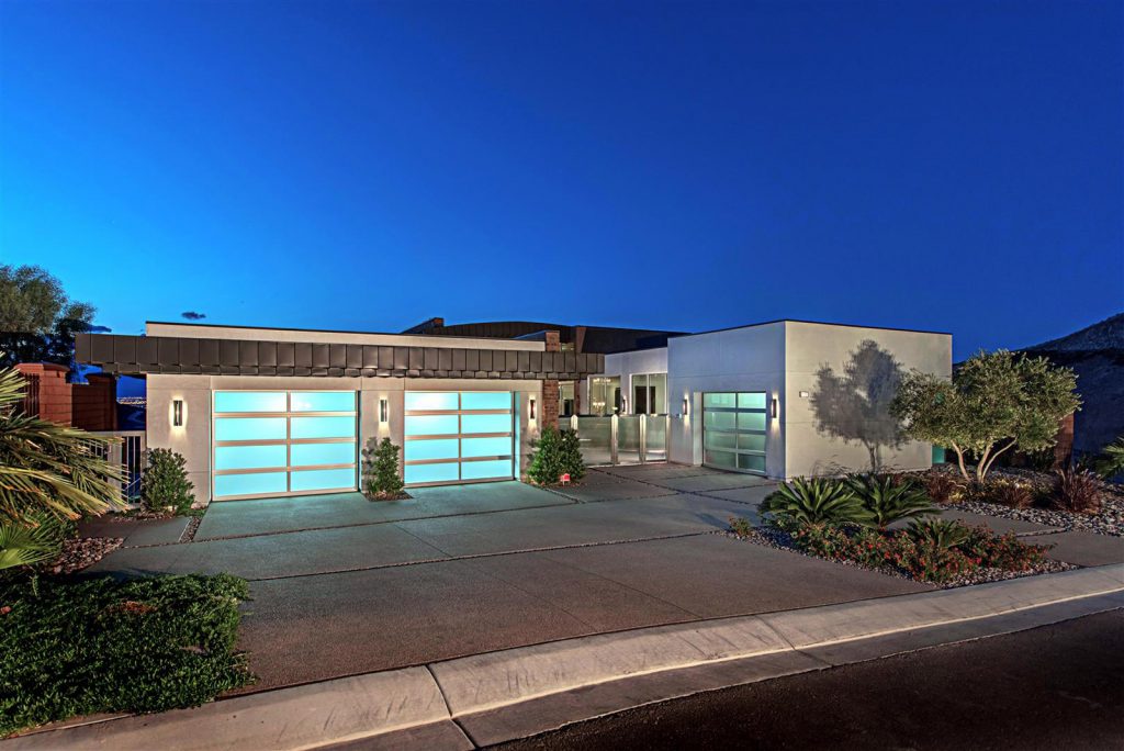 luxury custom home las vegas exterior front