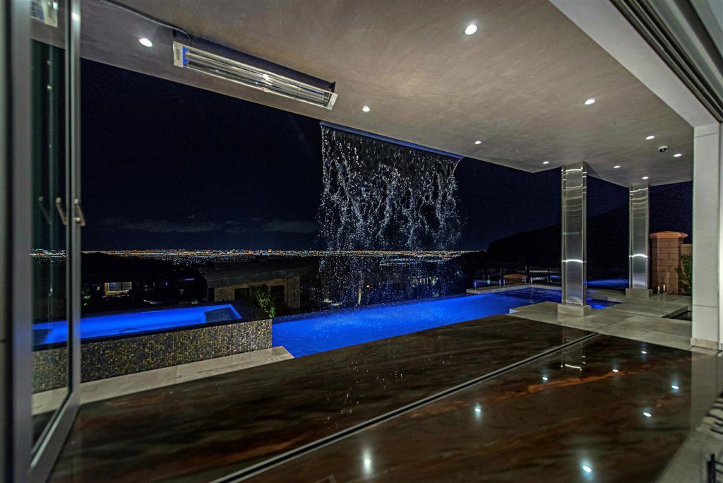 luxury custom home las vegas exterior backyard pool