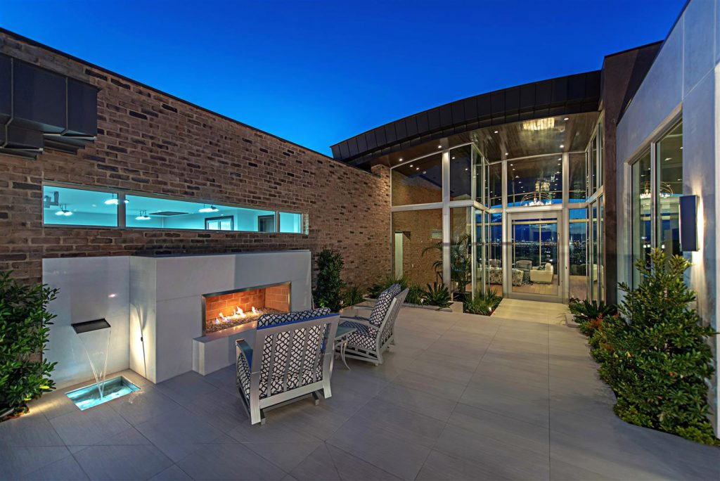 luxury custom home las vegas exterior entryway